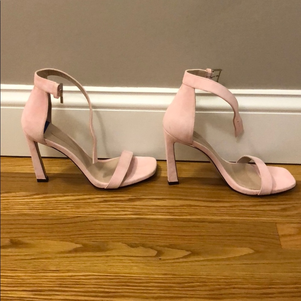 Worn Once Stuart Weitzman Pink Square Nudist Pump… - image 1